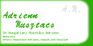 adrienn musztacs business card